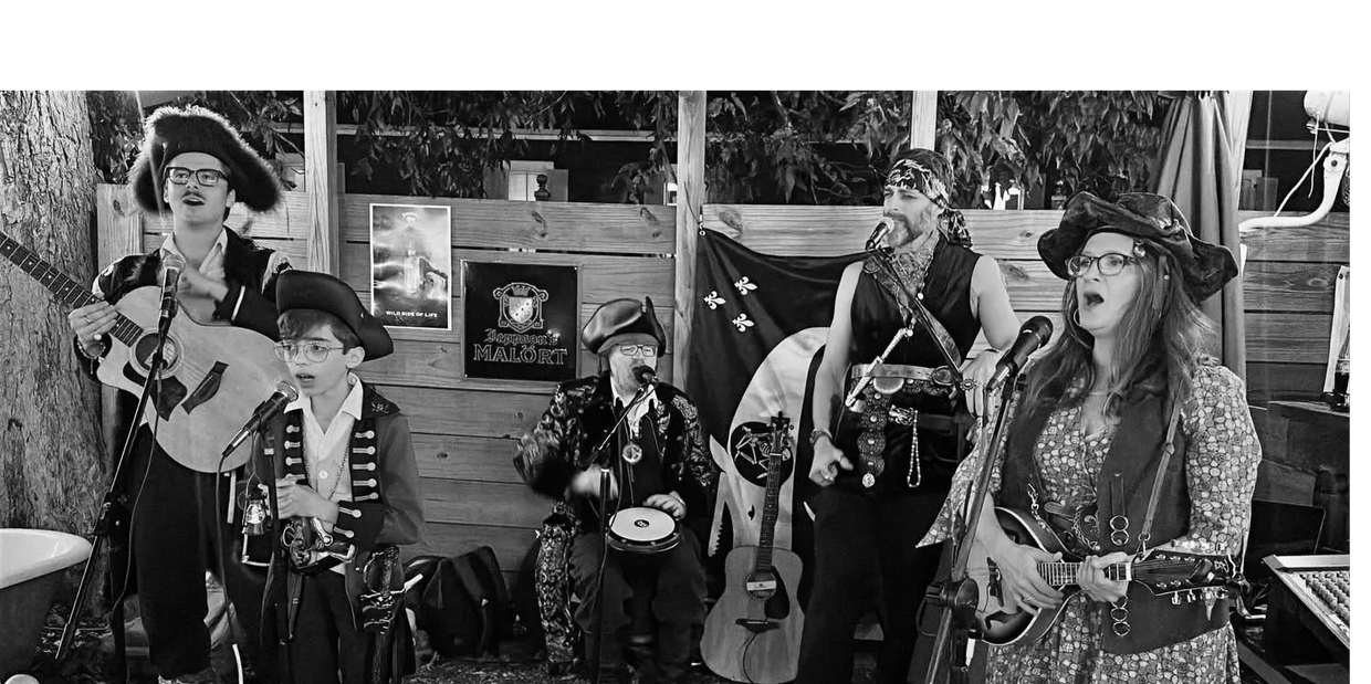 A group of pirates playing music