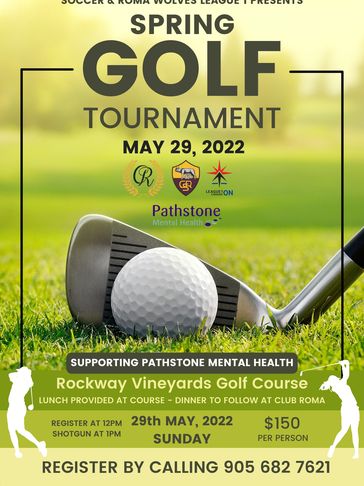 Spring is in the air! Come play a round and support our soccer club and Pathstone Mental Health. 
