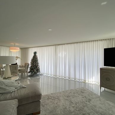 Lined sheers add a soft volume look to your space. 