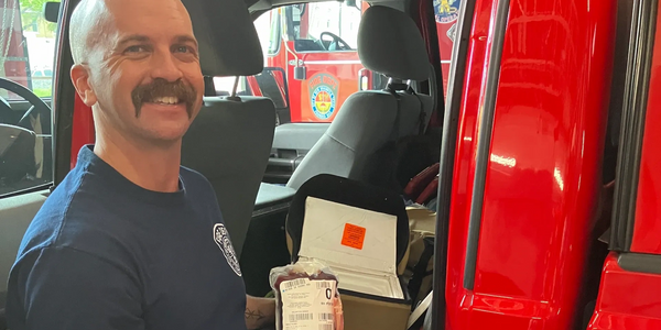 Low Titer O+ Whole Blood stored on a Fire Apparatus