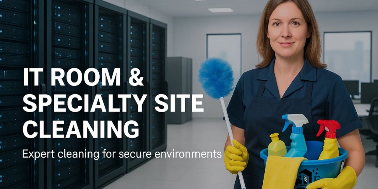IT room cleaning in Albuquerque, Rio Rancho & Corrales – professional cleaner in server room.