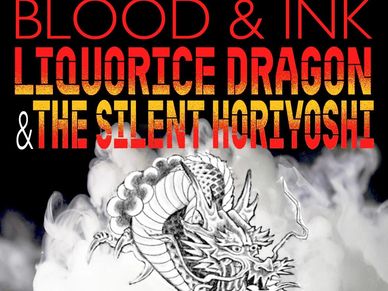 Graphic featuring a dragon and bold red and yellow text.