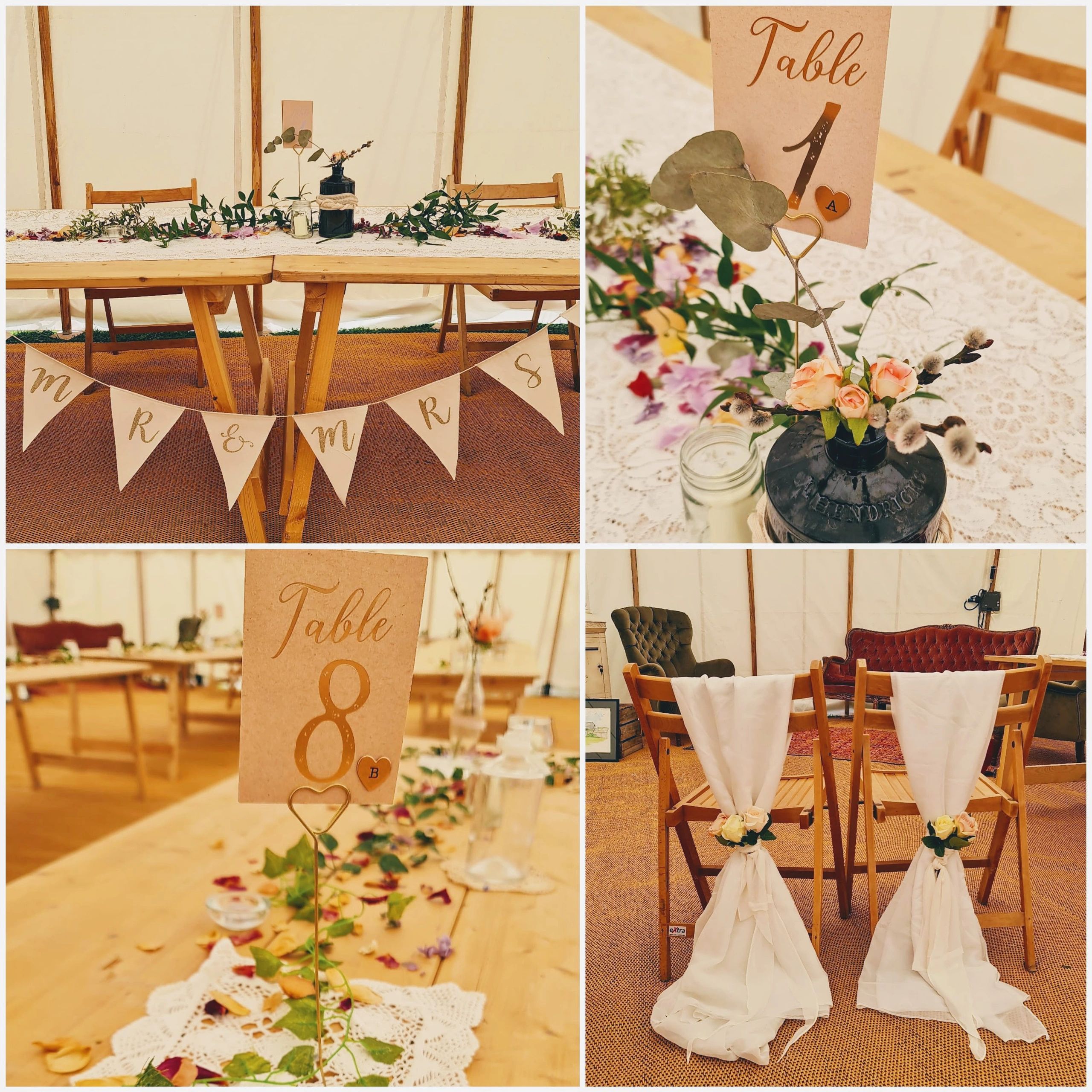 Rustic wedding prop hire