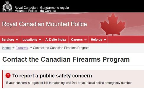 RCMP Canadian Firearms Program webpage