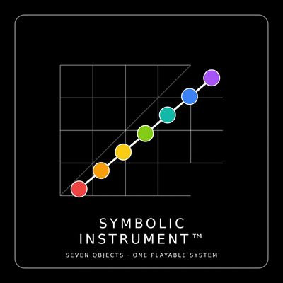 Colorful dots on a grid representing a symbolic instrument system.