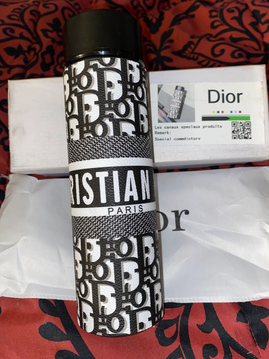 Black & White Dior Digital Temp Tumbler Cup