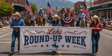 Utah Parade banners, Lehi Round-up, Banners fast, Custom banners