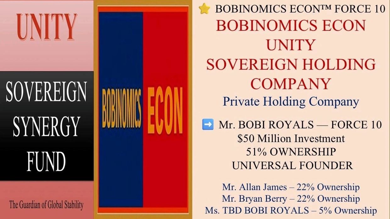 BOBINOMICS ECON Unity Sovereign Synergy Fund and ownership details of the private holding company.