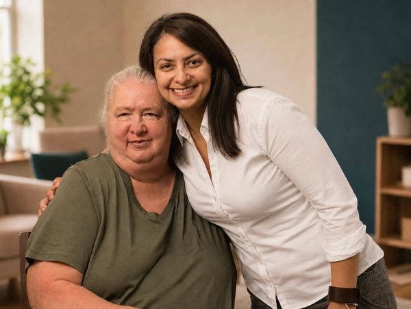 Heather Dover, with her mother, whose relationship inspired Hear to Sign.