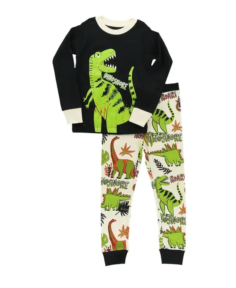 Dino-snore 2-pc pajama set