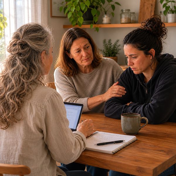 Raven - support coordinator - and client and carer