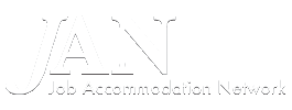 Logo of Job Accommodation Network (JAN) with white text on a black background.