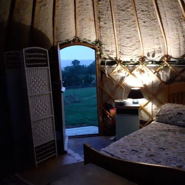 view from inside yurt one