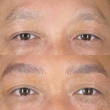 Mens' eyebrow tattoo