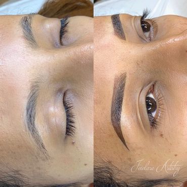 Ombré powder eyebrow tattoo