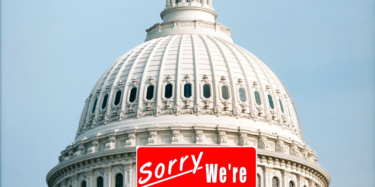 Understanding a Government Shutdown - Picture of the U.S. Capitol with a closed sign.