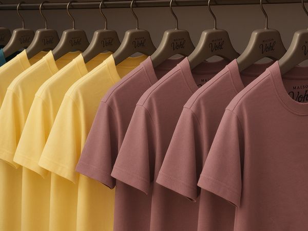 Maison Vohl tees in vibrant colors, crafted from soft Egyptian cotton.