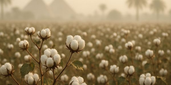 Egyptian cotton fields, the foundation of Maison Vohl’s premium fabrics