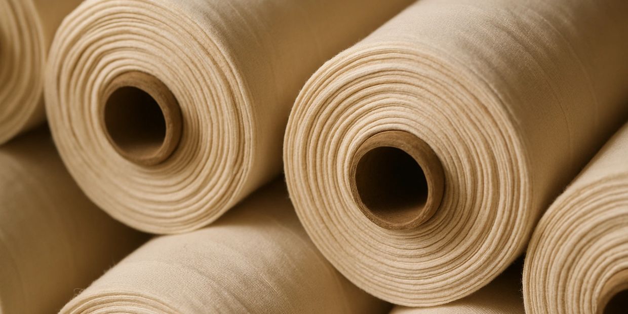 Premium Egyptian cotton rolls — the base of Maison Vohl tees