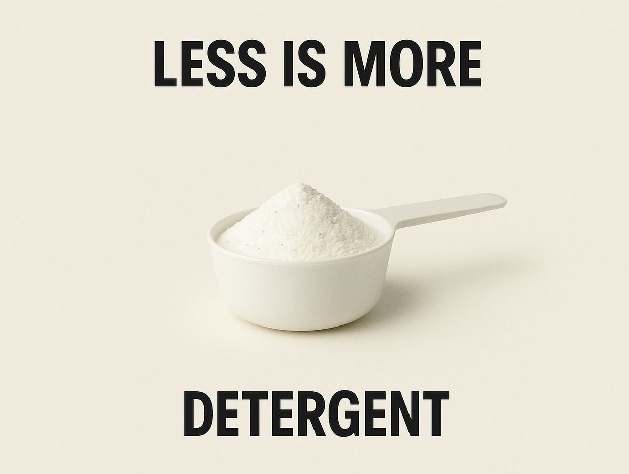 Less detergent means softer, longer-lasting shirts.