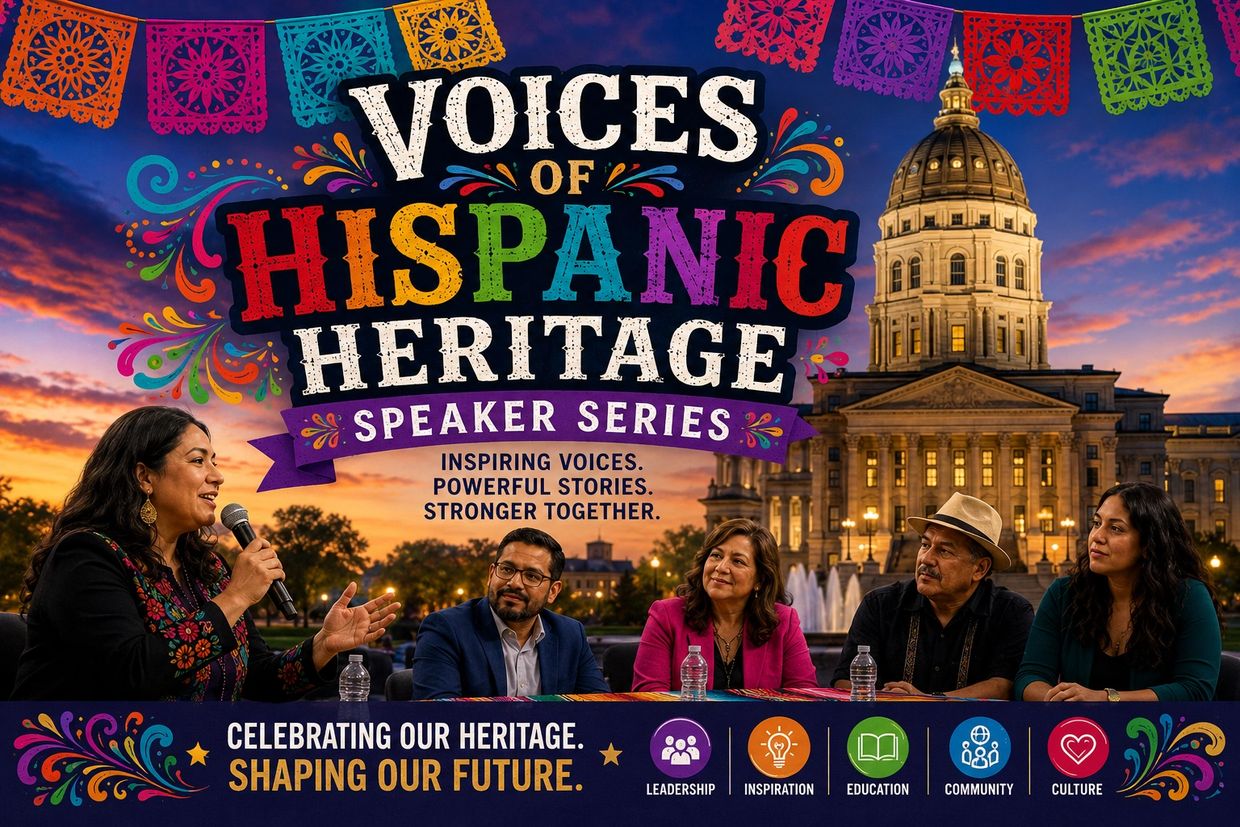 Voices of Hispanic Heritage speaker series with diverse panel.