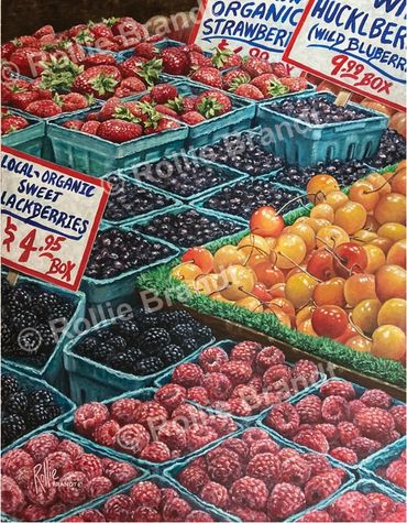 When browsing through a brightly displayed farmers market, I'm often more excited to paint than eat