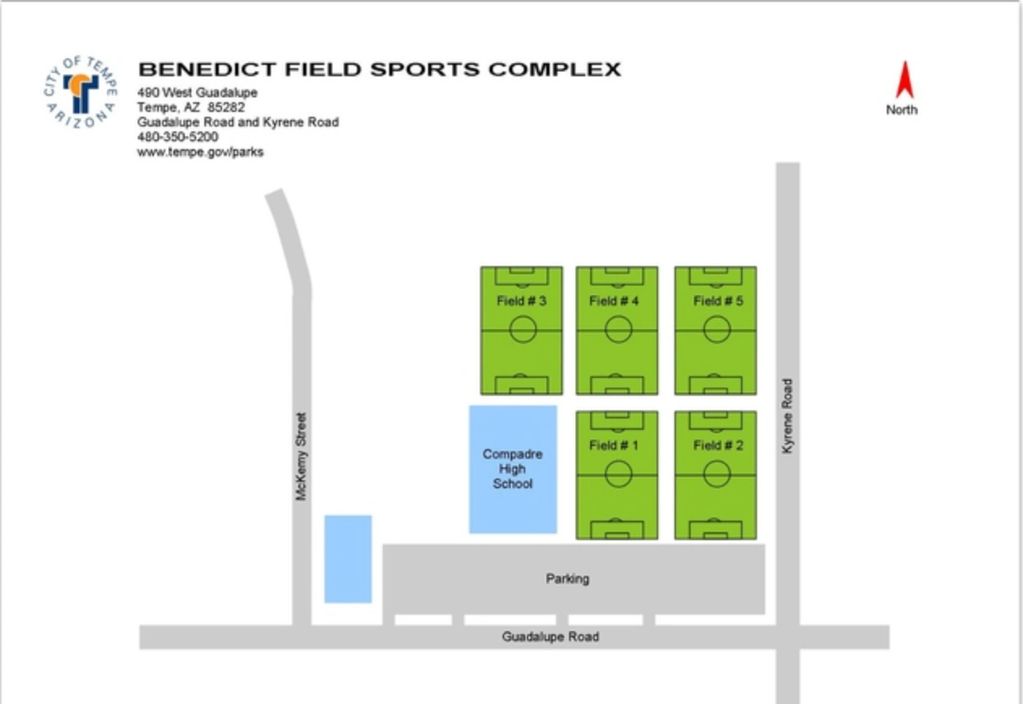 Mesa Soccer Complex Map Field Maps