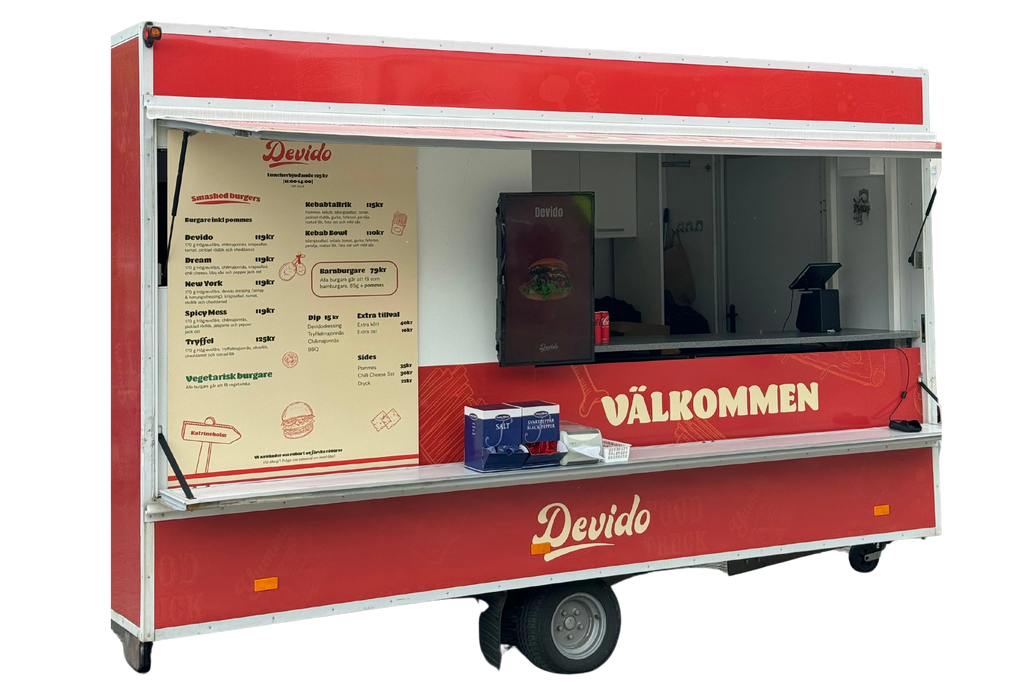 Devido Truck kan du boka till din festival, studentmottagning, födelsekalas, lyxig lunch osv. 