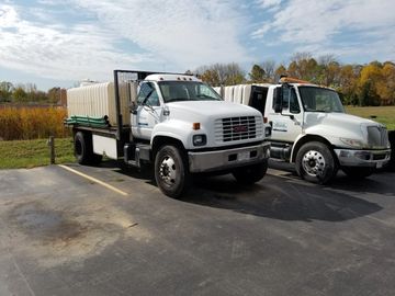 We haul 2300 gallons of water in one trip in a clean water tank