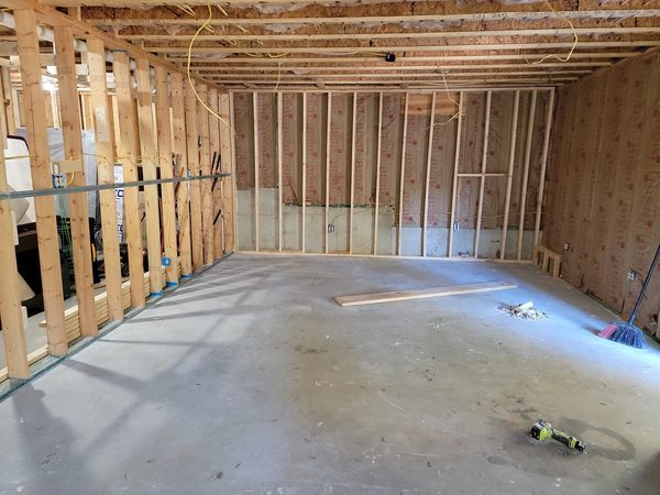 Basement prior to sheetrock Install