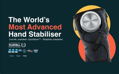 Advanced hand stabiliser with GyroGlove technology.