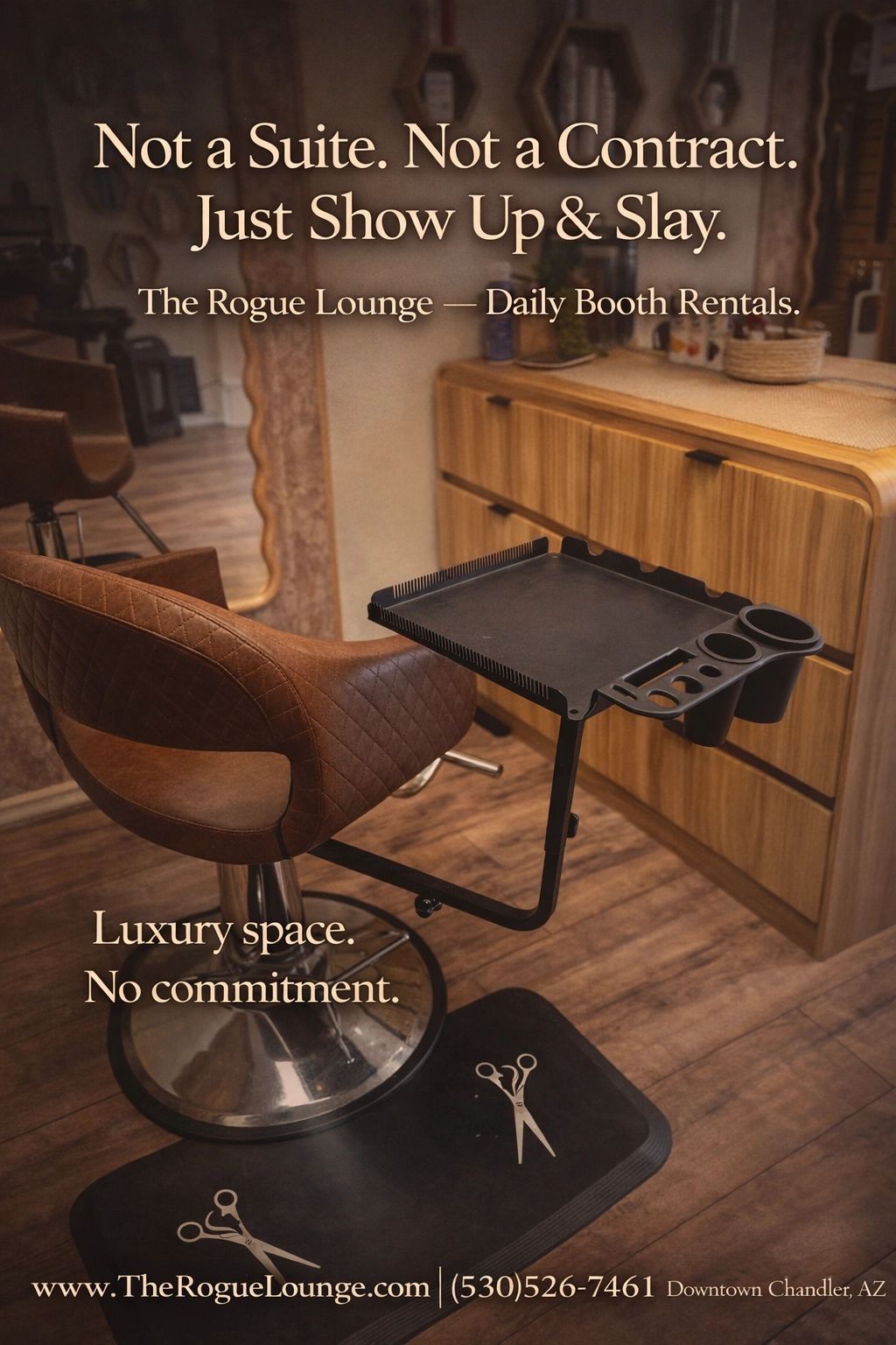 The Rogue Lounge Salon Daily Hair Salon Booth Rental in Chandler Arizona 