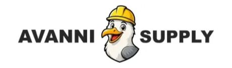 Logo of Avanni Supply featuring a bird wearing a yellow construction helmet.