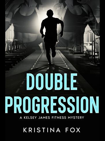 A fitness mystery book cover featuring a runner and gym imagery.