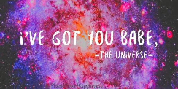 Inspirational quote over a colorful galaxy background.