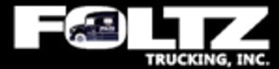 Logo of Foltz Trucking, Inc. with a truck illustration.