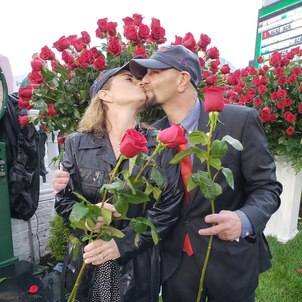 In the Kentucky Derby Winners Circle for Justify
