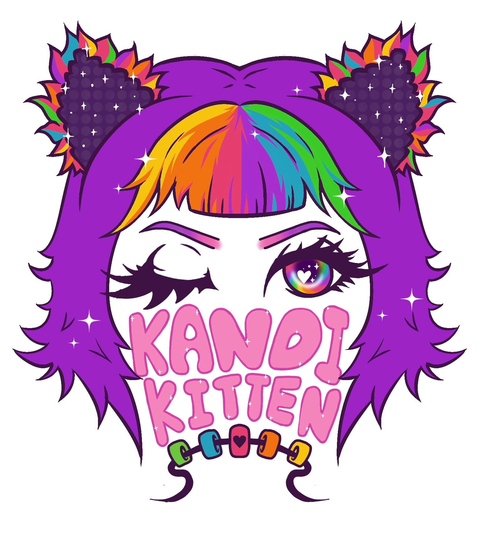 Kandi Kitten Ears - Fashion Accessories, Ears, Kandi