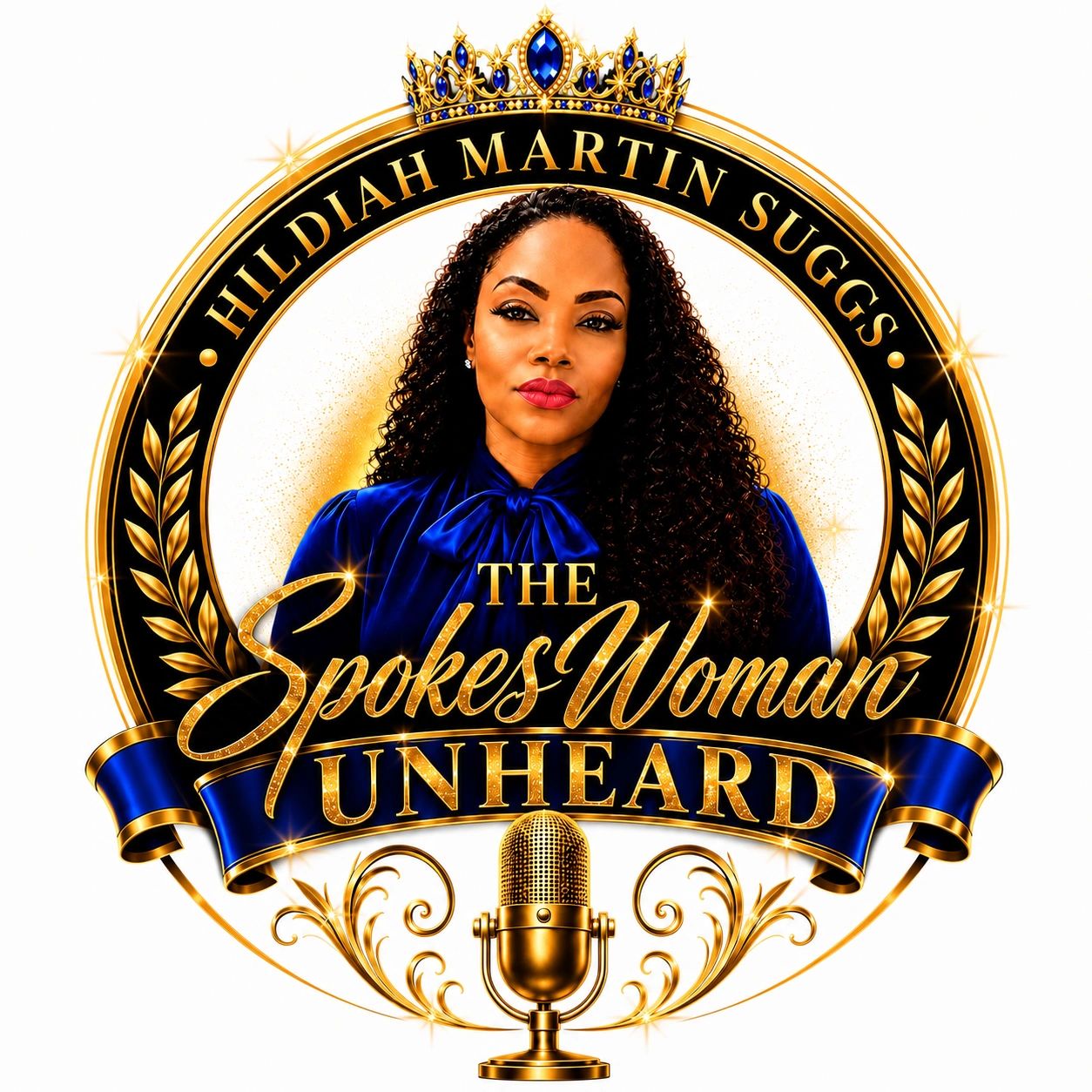 Logo for Hildiah Martin Suggs' podcast The SpokesWoman Unheard.