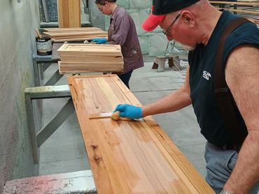 stain and finish of hickory cabinets