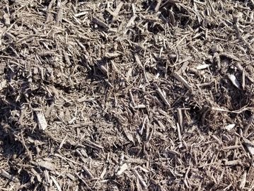 Dyed brown mulch. 
