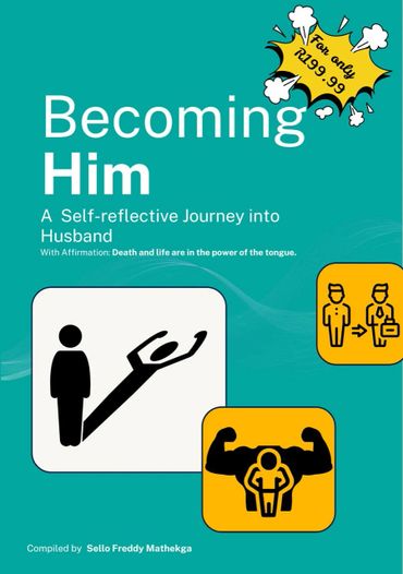 Cover of 'Becoming Him,' a self-reflective journey into husbandhood with affirmations.