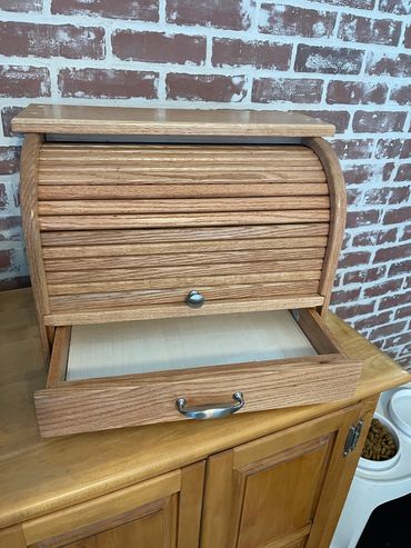 Bread Box, solid oak, 300$.