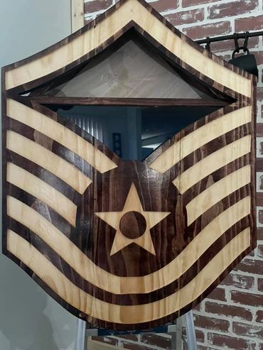 Custom Shadowbox, hinged cover, 450$. Email me about your project for more info.