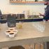 Preparing coffee in a café
