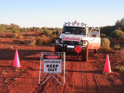 Explosives vehicle