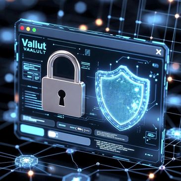 Digital lock screen with security icon