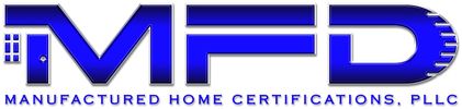 Logo for Manufactured Home Certifications, PLLC with blue stylized MFC letters.