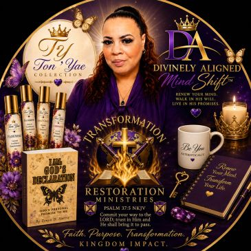 A spiritual and faith-based themed promotional image for Restoration Ministries.