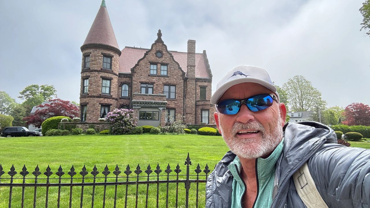 Big house on bike ride Big house on bike ride